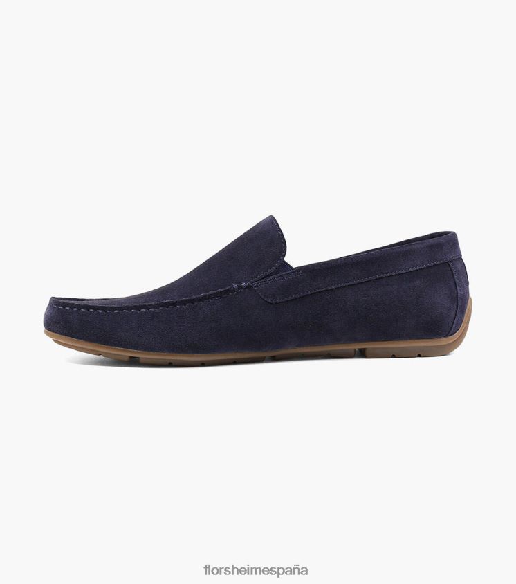 Slip veneciano con punta de mocasín dubino Florsheim hombres LPVB4P282 calzado ante azul marino - Imagen 5