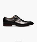 sorrento puntera lisa con una sola correa de monje Florsheim hombres LPVB4P145 calzado negro - Imagen 2