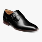 sorrento puntera lisa con una sola correa de monje Florsheim hombres LPVB4P145 calzado negro