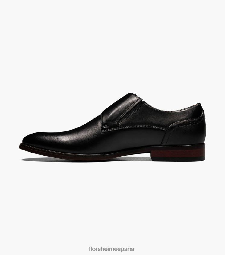 sorrento puntera lisa con una sola correa de monje Florsheim hombres LPVB4P145 calzado negro - Imagen 5