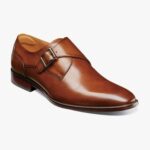 sorrento puntera lisa con una sola correa de monje Florsheim hombres LPVB4P146 calzado coñac