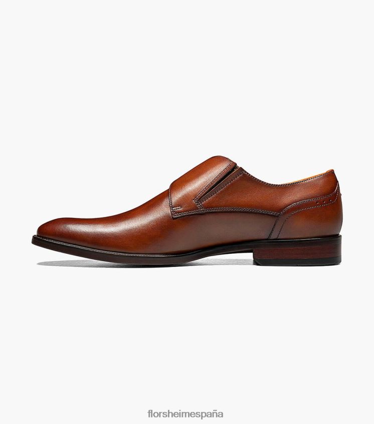 sorrento puntera lisa con una sola correa de monje Florsheim hombres LPVB4P146 calzado coñac - Imagen 5