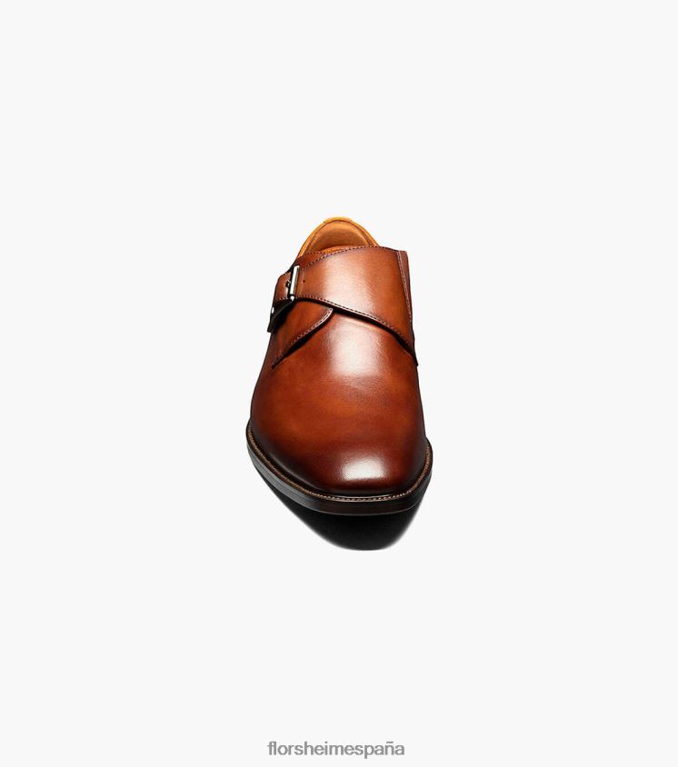 sorrento puntera lisa con una sola correa de monje Florsheim hombres LPVB4P146 calzado coñac - Imagen 6