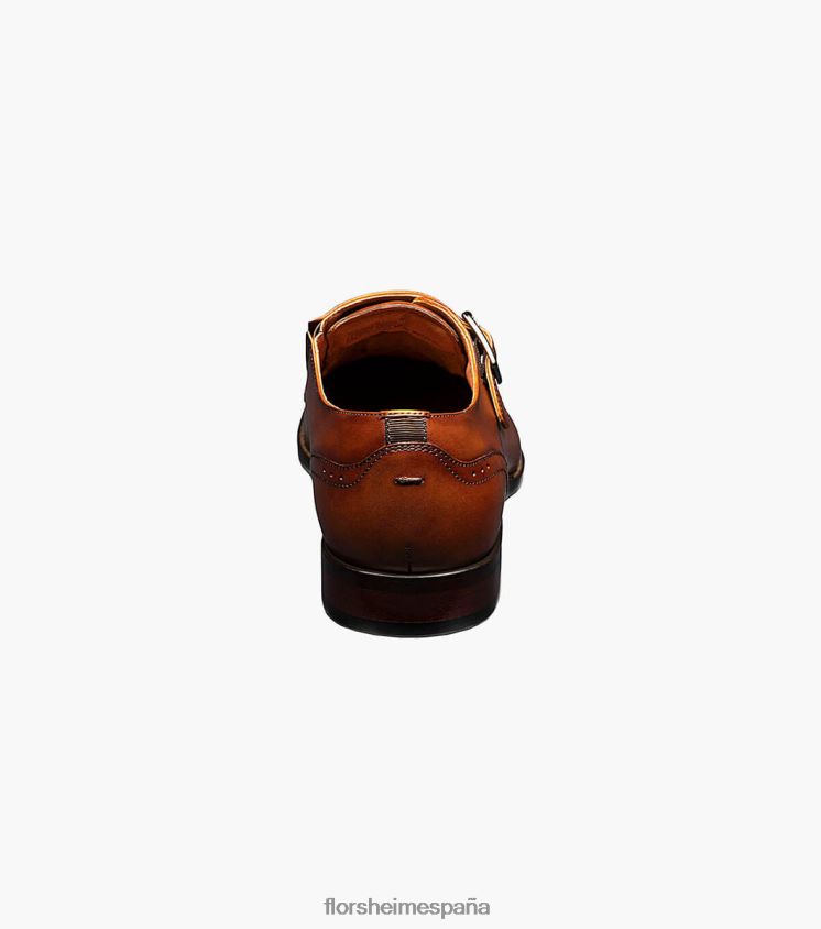 sorrento puntera lisa con una sola correa de monje Florsheim hombres LPVB4P146 calzado coñac - Imagen 7