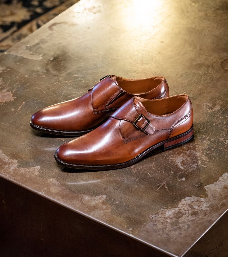sorrento puntera lisa con una sola correa de monje Florsheim hombres LPVB4P146 calzado coñac - Imagen 8