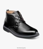 supacush jr. bota chukka con puntera lisa Florsheim niños LPVB4P451 calzado negro caído