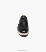 tablero oxford con punta de ala Florsheim hombres LPVB4P173 calzado blanco negro - Imagen 6