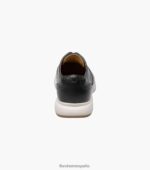 tablero oxford con punta de ala Florsheim hombres LPVB4P173 calzado blanco negro - Imagen 7