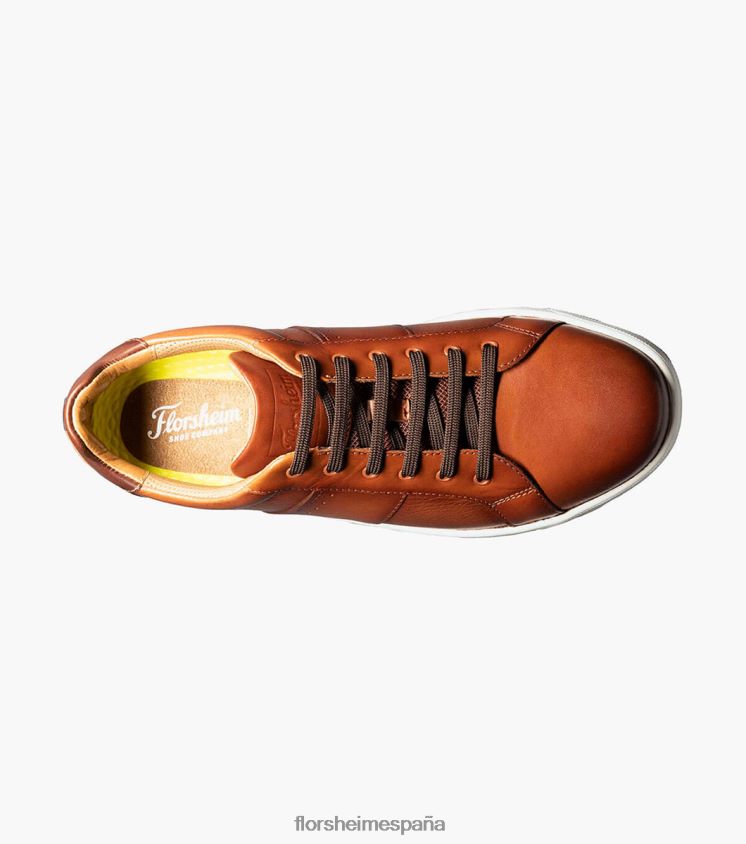 tenis cruzados con cordones en los dedos Florsheim hombres LPVB4P331 calzado coñac - Imagen 5