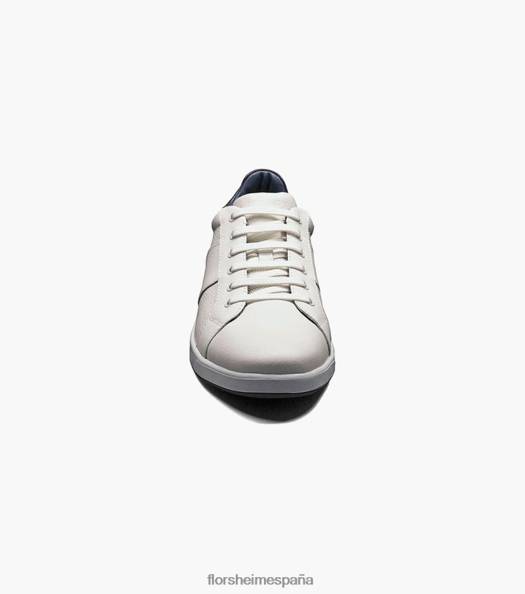tenis cruzados con cordones en los dedos Florsheim hombres LPVB4P333 calzado blanco - Imagen 7