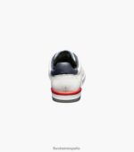 tenis cruzados con cordones en los dedos Florsheim hombres LPVB4P333 calzado blanco - Imagen 8