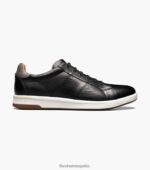 tenis cruzados con cordones en los dedos Florsheim hombres LPVB4P334 calzado negro - Imagen 3