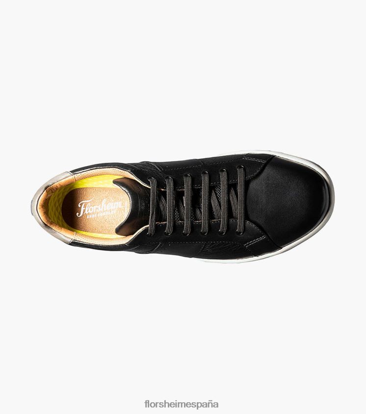 tenis cruzados con cordones en los dedos Florsheim hombres LPVB4P334 calzado negro - Imagen 5