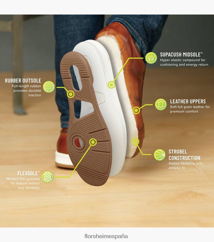 tenis cruzados con cordones en los dedos Florsheim hombres LPVB4P335 calzado Armada - Imagen 2