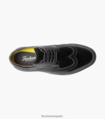 tenis premier con cordones y punta de ala Florsheim hombres LPVB4P108 calzado charol negro - Imagen 4