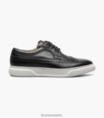 tenis premier con cordones y punta de ala Florsheim hombres LPVB4P109 calzado negro - Imagen 2