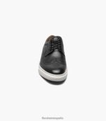 tenis premier con cordones y punta de ala Florsheim hombres LPVB4P109 calzado negro - Imagen 6
