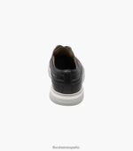tenis premier con cordones y punta de ala Florsheim hombres LPVB4P109 calzado negro - Imagen 7
