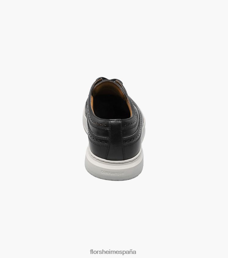 tenis premier con cordones y punta de ala Florsheim hombres LPVB4P109 calzado negro - Imagen 7