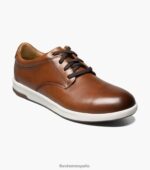 trabajo cruzado puntera de acero puntera lisa oxford Florsheim hombres LPVB4P404 calzado coñac