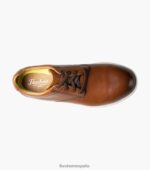 trabajo cruzado puntera de acero puntera lisa oxford Florsheim hombres LPVB4P404 calzado coñac - Imagen 4