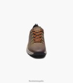 zapatilla de deporte con cordones y punta plana de la banda de rodadura lite 1 Florsheim hombres LPVB4P314 calzado marrón ch - Imagen 6