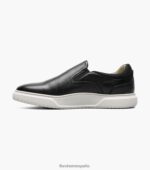 zapatilla sin cordones premier con punta lisa Florsheim hombres LPVB4P301 calzado negro - Imagen 5