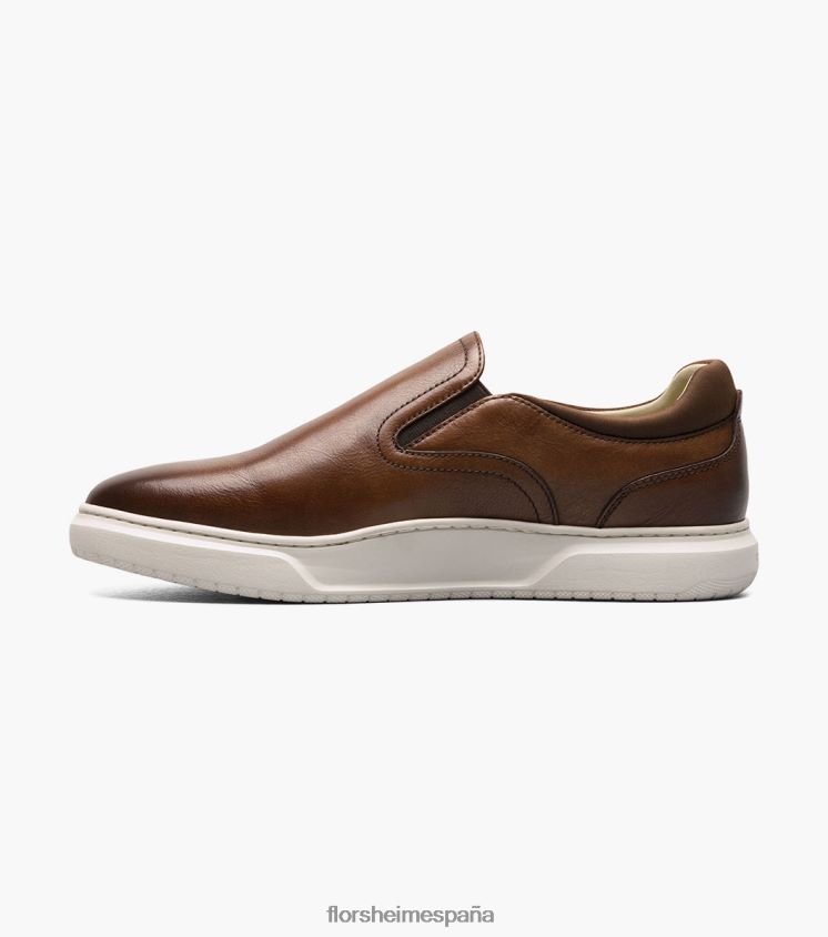 zapatilla sin cordones premier con punta lisa Florsheim hombres LPVB4P302 calzado coñac - Imagen 5