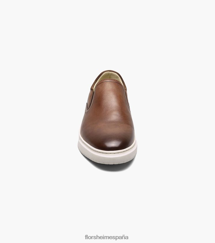 zapatilla sin cordones premier con punta lisa Florsheim hombres LPVB4P302 calzado coñac - Imagen 6