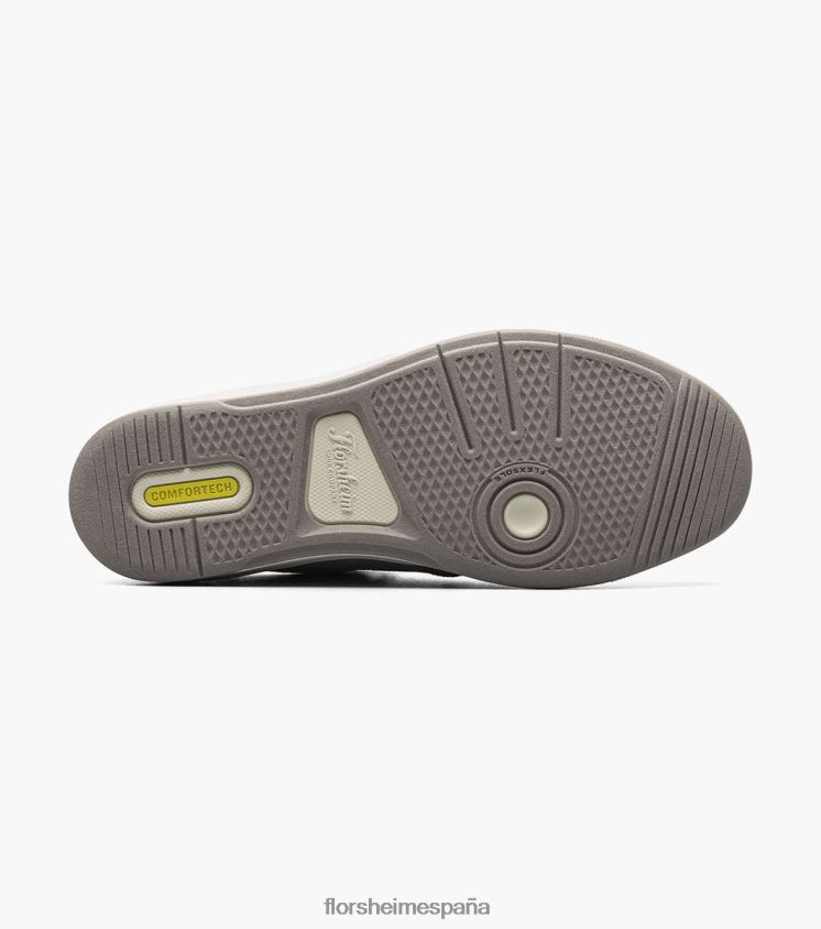 zapatillas cruzadas de lona con puntera lisa Florsheim hombres LPVB4P13 calzado gris claro - Imagen 3