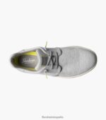 zapatillas cruzadas de lona con puntera lisa Florsheim hombres LPVB4P13 calzado gris claro - Imagen 4
