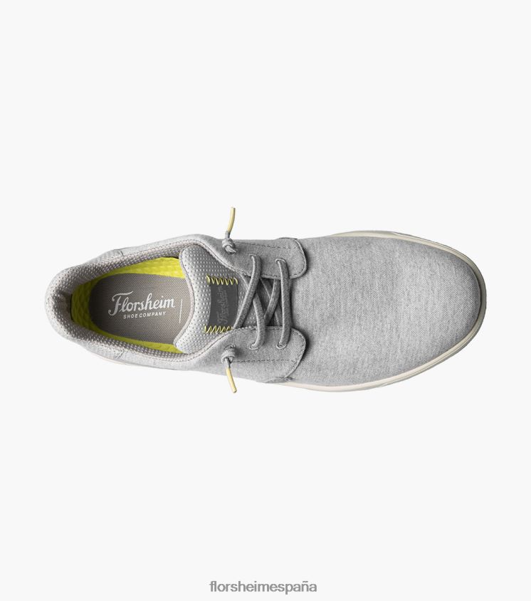 zapatillas cruzadas de lona con puntera lisa Florsheim hombres LPVB4P13 calzado gris claro - Imagen 4