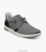 zapatillas cruzadas de lona con puntera lisa Florsheim hombres LPVB4P14 calzado negro