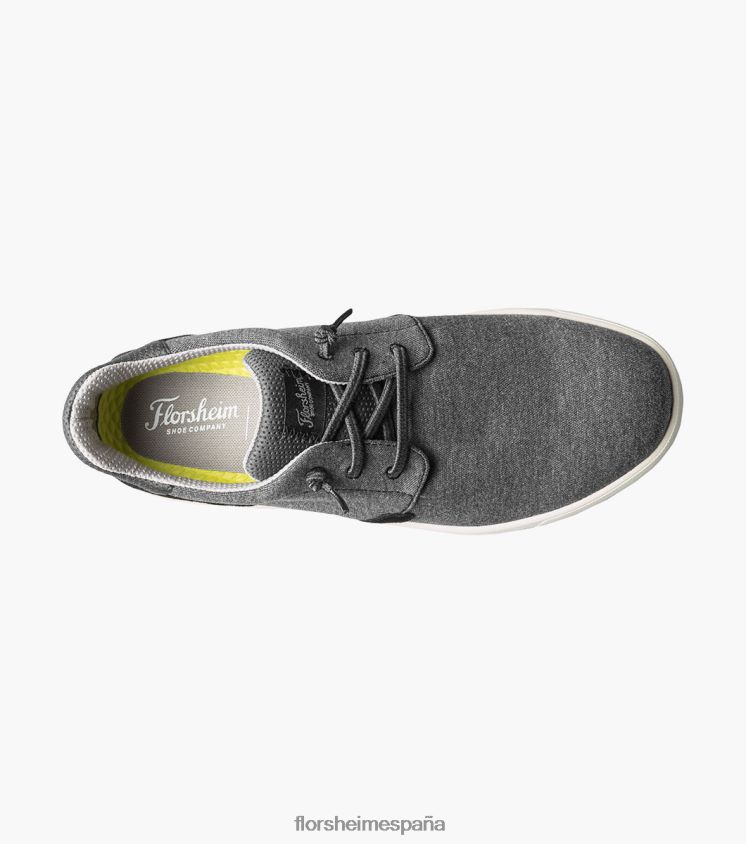 zapatillas cruzadas de lona con puntera lisa Florsheim hombres LPVB4P14 calzado negro - Imagen 4