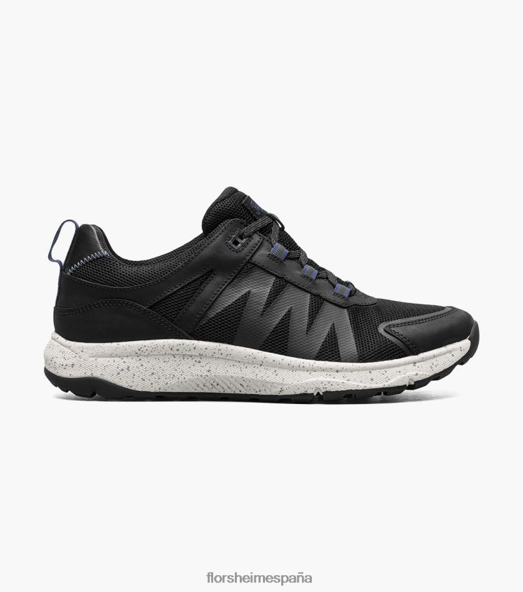 zapatillas de deporte con cordones y punta de mocasín de malla lite 1 de la banda de rodadura Florsheim hombres LPVB4P310 calzado ch negro - Imagen 2