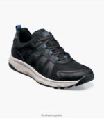 zapatillas de deporte con cordones y punta de mocasín de malla lite 1 de la banda de rodadura Florsheim hombres LPVB4P310 calzado ch negro