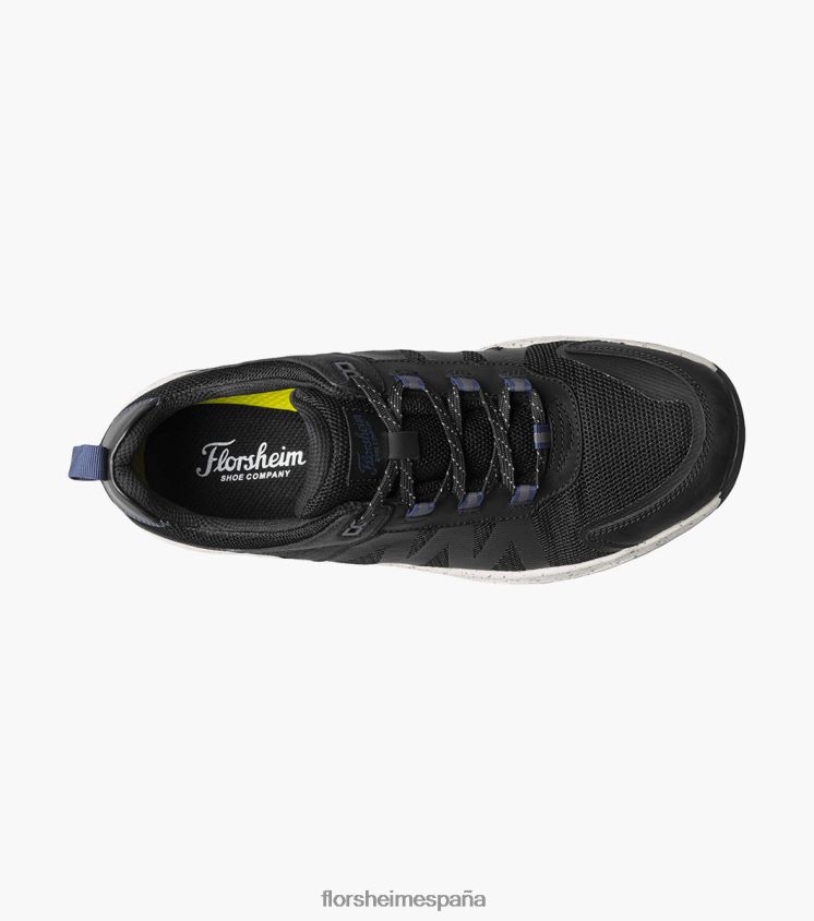 zapatillas de deporte con cordones y punta de mocasín de malla lite 1 de la banda de rodadura Florsheim hombres LPVB4P310 calzado ch negro - Imagen 4