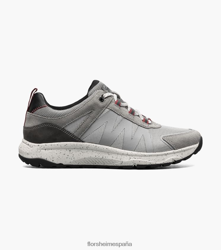 zapatillas de deporte con cordones y punta de mocasín de malla lite 1 de la banda de rodadura Florsheim hombres LPVB4P312 calzado gris - Imagen 2