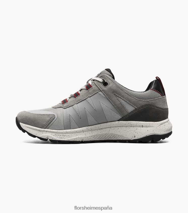 zapatillas de deporte con cordones y punta de mocasín de malla lite 1 de la banda de rodadura Florsheim hombres LPVB4P312 calzado gris - Imagen 5