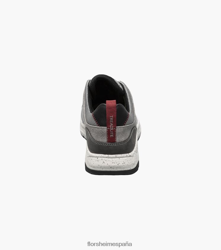 zapatillas de deporte con cordones y punta de mocasín de malla lite 1 de la banda de rodadura Florsheim hombres LPVB4P312 calzado gris - Imagen 7
