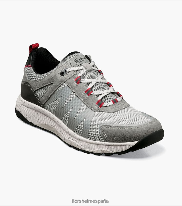 zapatillas de deporte con cordones y punta de mocasín de malla lite 1 de la banda de rodadura Florsheim hombres LPVB4P312 calzado gris - Imagen 1