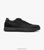 zapatillas heist 1 de punto con 6 ojales y cordones en los dedos de los pies Florsheim hombres LPVB4P17 calzado negro - Imagen 2