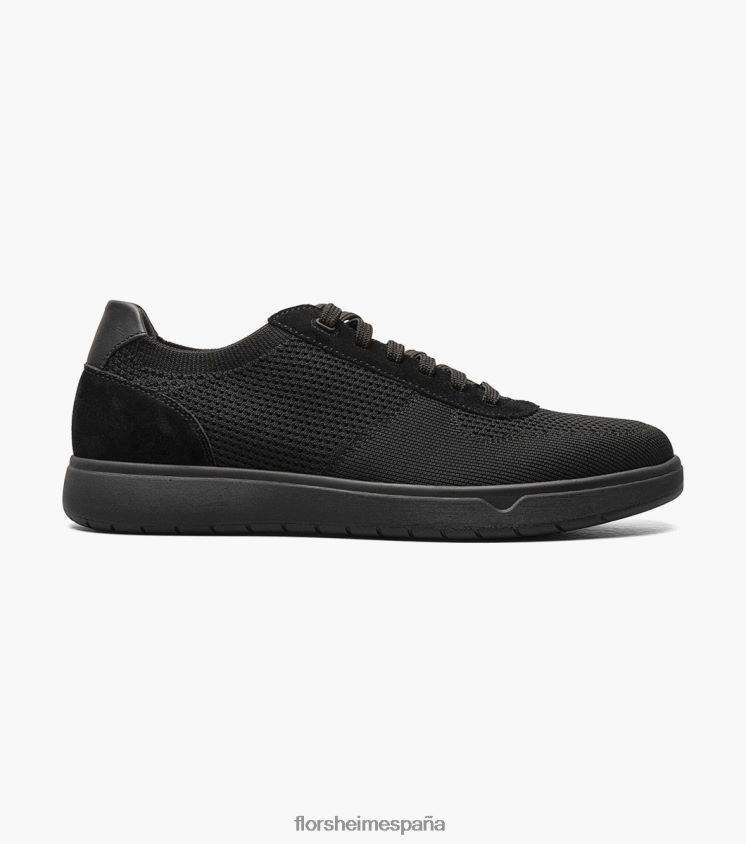 zapatillas heist 1 de punto con 6 ojales y cordones en los dedos de los pies Florsheim hombres LPVB4P17 calzado negro - Imagen 2