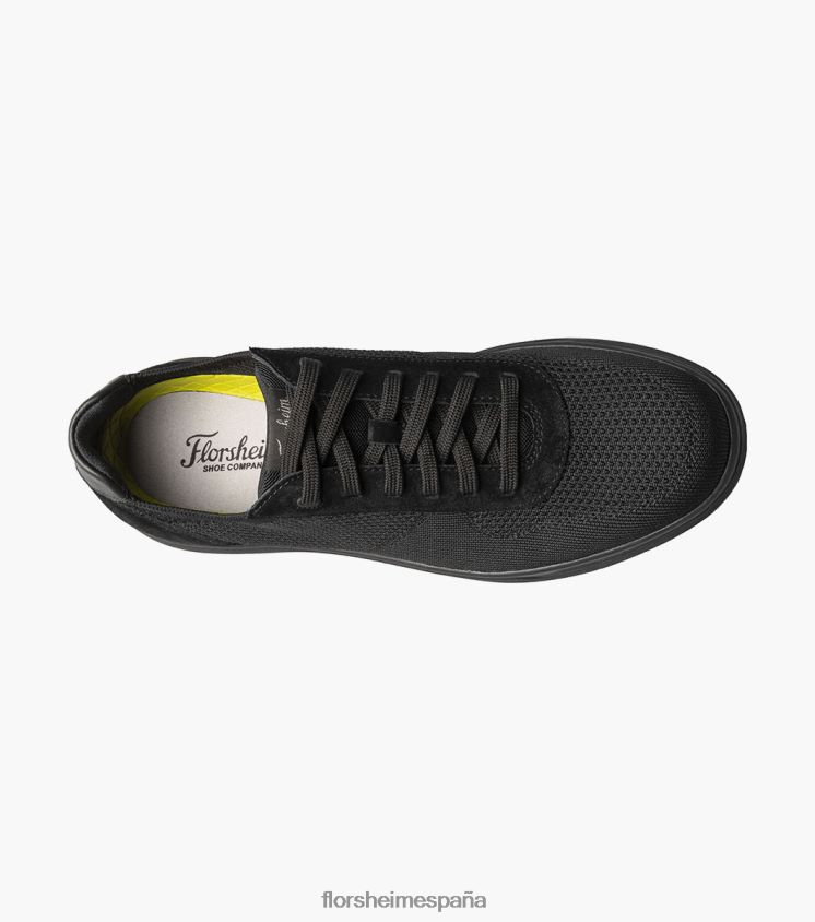 zapatillas heist 1 de punto con 6 ojales y cordones en los dedos de los pies Florsheim hombres LPVB4P17 calzado negro - Imagen 4