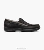 zapatos sin cordones con punta de moc junto al lago Florsheim hombres LPVB4P364 calzado negro - Imagen 2