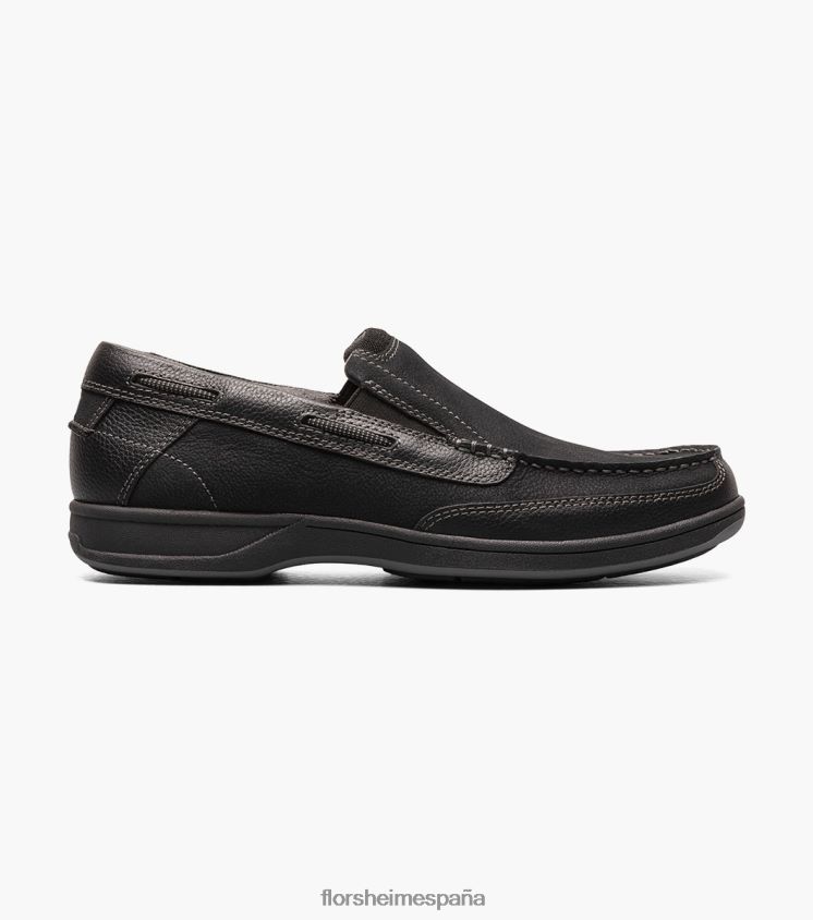 zapatos sin cordones con punta de moc junto al lago Florsheim hombres LPVB4P364 calzado negro - Imagen 2