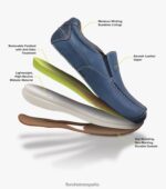 zapatos sin cordones con punta de mocasín de lona de los grandes lagos Florsheim hombres LPVB4P382 calzado Armada - Imagen 2