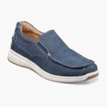 zapatos sin cordones con punta de mocasín de lona de los grandes lagos Florsheim hombres LPVB4P382 calzado Armada