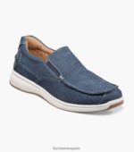 zapatos sin cordones con punta de mocasín de lona de los grandes lagos Florsheim hombres LPVB4P382 calzado Armada