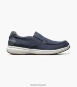 zapatos sin cordones con punta de mocasín de lona de los grandes lagos Florsheim hombres LPVB4P382 calzado Armada - Imagen 3